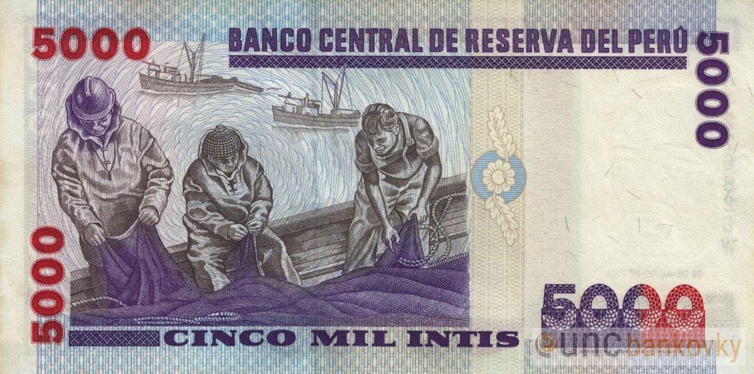 Peru 5000 Intis 1988 UNC
